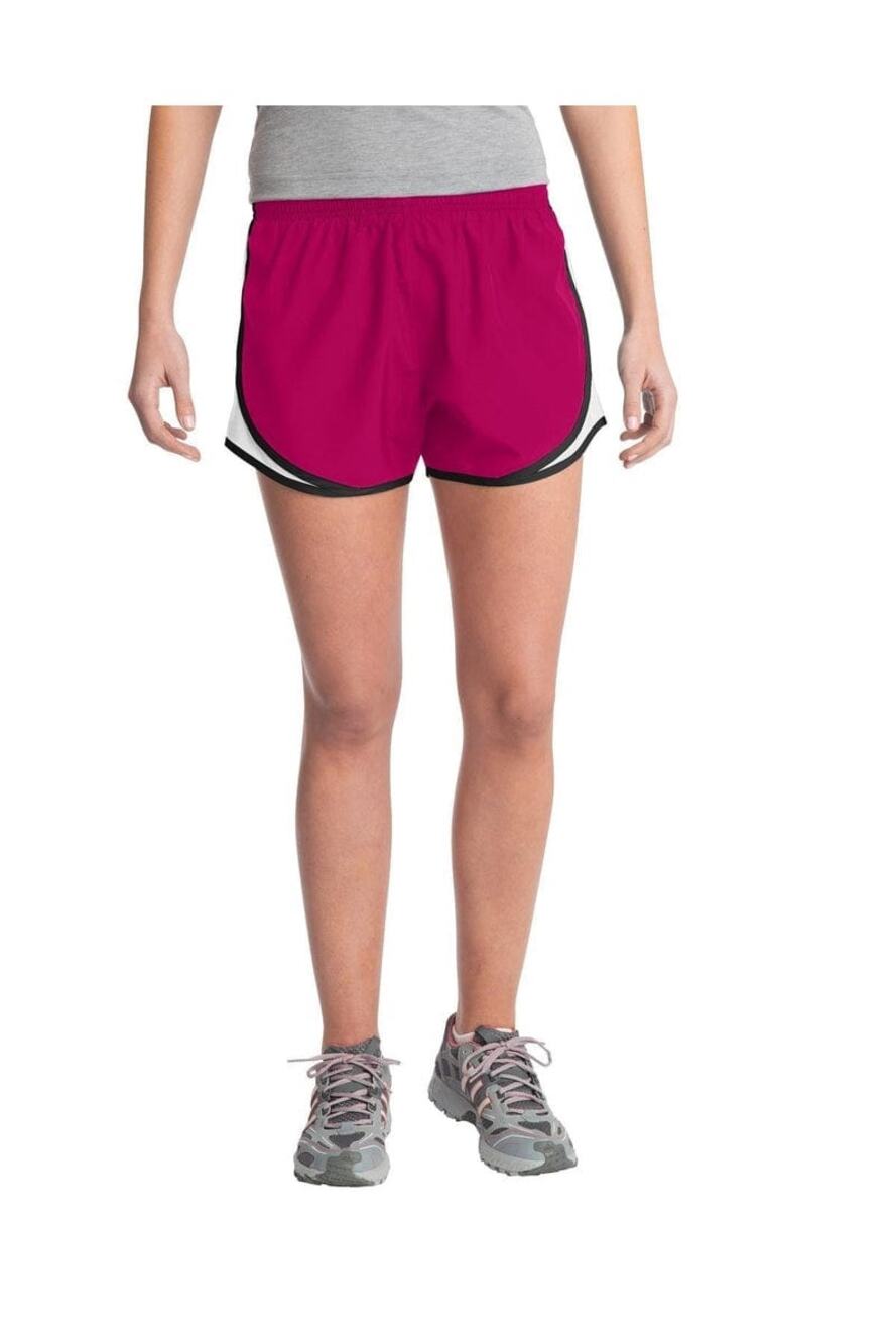 Sport Tek Girls' Pink Athletic Shorts Youth Size Small